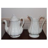 Red Cliff Ironstone tea pot and pitcher grape
