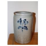 Cobalt blue and gray 1 1/2 gallon stoneware
