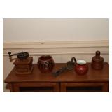 Miniature lot - butter print with wheat pattern,