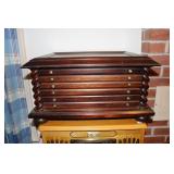 Franklin Mint barley twist 5 drawer mahogany coin