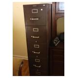 Steelcase 4 drawer metal filing cabinet with key