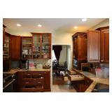 Contents of kitchen cabinets and countertop