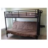 Metal twin over full bunkbed