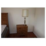 Modern night stand (25x15 1/2x25H) and table lamp