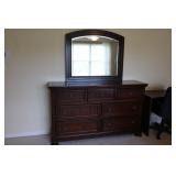 Ashley dresser (65 1/2x18x40H) with mirror