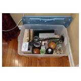 Tote lot of candles (new and used) and candle