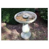 Concrete bird bath