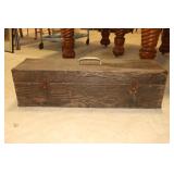 Wooden toolbox 32.5 X 9.25 X 9 with Stanley Rule
