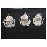 3 Ganz glass jelly fish ornaments