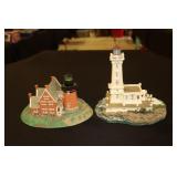 2 Danbury Mint Lighthouses - Block Island