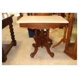 Antique Victorian Eastlake walnut marble top