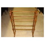 Oak finish quilt rack