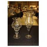 2 Princess House crystal candle lamps
