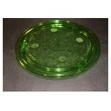 Jeanette Glass green depression sunflower pattern