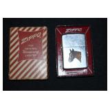 Zippo lighter with horse head in box