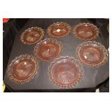 Hocking Glass Co Old Colony pink depression glass
