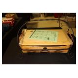 Peterboro serving basket with lid, liner and