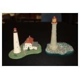 2 Danbury Mint Lighthouses - Sandy Hook and