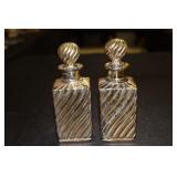 2 Antique perfume bottles marked Sterling on