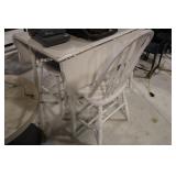 White painted table and 4 chairs