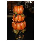 Ganz 3 stacked pumpkin centerpiece 15" tall
