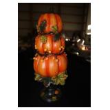 Ganz 3 stacked pumpkin centerpiece 15" tall
