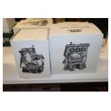 2 Dept 56 North Pole Series Houses Santa