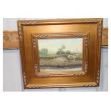 Framed oil painting titled Assateague Morning by