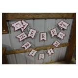 Tin Merry Christmas flag banner