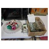 Lot - Wakefield Dairy milk bottle, glass bowl,