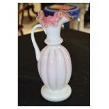 Fenton Peach Crest melon style pitcher with