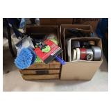 Lot - rope chainsaw limb cutter, sand paper,