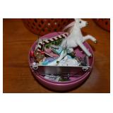 Egg container with Ganz and other ornaments