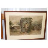 Civil War print of Stonewall Jackson by the