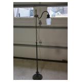 Adjustable height brass floor lamp