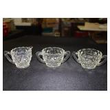 2 Fostoria sugars and 1 creamer