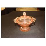 Hocking Glass Co Old Colony pink depression candy