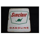 Sinclair Gasoline porcelain metal pump plate sign