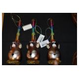 3 Ganz Reindeer ornaments