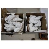 2 Boxes of plaster horse heads