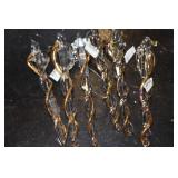 6 glass icicle ornaments