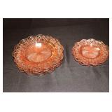 Hocking Glass Co Old Colony pink depression glass