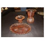Hocking Glass Co Old Colony pink depression glass