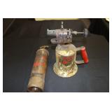 Brass blow torch by Clayton and Lambert and a