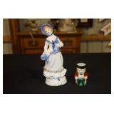 Porcelain woman figurine and an Occupied Japan
