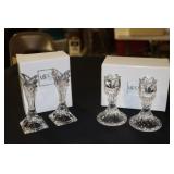 2 Pair of Mikasa candleholders - 5.5 inch Deco
