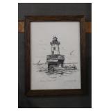 Print of Hoopers Island Light House Signed