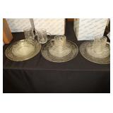 4 Princess House 3 piece place settings - dinner