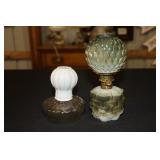 Antique Glow Lamp and a Pineapple in a Basket