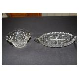 2 Pieces Fostoria American pattern glass -
